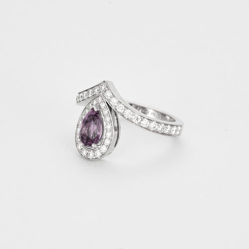 Bague 50 CHAUMET - JOSEPHINE AIGRETTE - Bague en or blanc, améthyste et diamants 58 Facettes DV0790-1-50-2