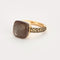 Bague 55 POMELLATO - Nudo Maxi - Bague en Or rose, Pierre de lune et Diamants cognac 58 Facettes DV0184-21-DV0882-1