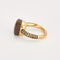 Bague 55 POMELLATO - Nudo Maxi - Bague en Or rose, Pierre de lune et Diamants cognac 58 Facettes DV0184-21-DV0882-1