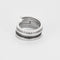 Bague 52 DINH-VAN - Spirale - Bague or blanc, diamants noirs et diamants 58 Facettes DV0821-2-52-1