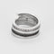 Bague 52 DINH-VAN - Spirale - Bague or blanc, diamants noirs et diamants 58 Facettes DV0821-2-52-1