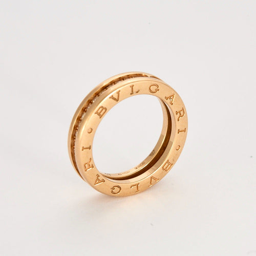 Bague 53 BULGARI - B.zéro1 - Alliance tour complet en or rose et diamants 58 Facettes DV7909-4