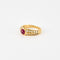 Bague 52 Bague en or jaune, rubis et diamants 58 Facettes DV7611-3-52-1