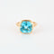 Bague 57 Bague en or rose et topaze bleue 58 Facettes DV0473-7-57-3