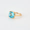 Bague 57 Bague en or rose et topaze bleue 58 Facettes DV0473-7-57-3