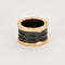 Bague 48 BULGARI - B.zero1 - Bague en Or rose et céramique noire 58 Facettes DV0807-1-48-2