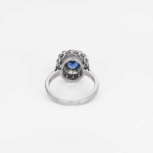 Bague 50 Bague Marguerite en or gris, saphir et diamants 58 Facettes DV0803-50-2