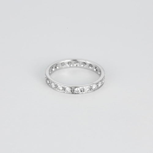 Bague 51 Alliance en or gris et Diamants 58 Facettes DV8395-1-51-6