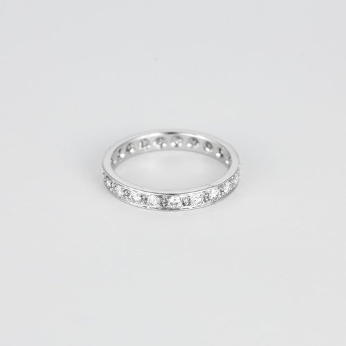 Bague 51 Alliance en or gris et Diamants 58 Facettes DV8395-1-51-6