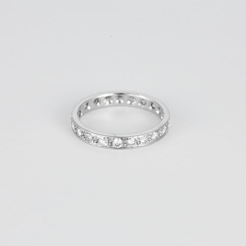 Bague 51 Alliance en or gris et Diamants 58 Facettes DV8395-1-51-6