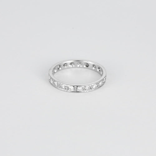 Bague 51 Alliance en or gris et Diamants 58 Facettes DV8395-1-51-6