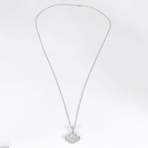 Collier VAN CLEEF & ARPELS - Magic Alhambra - Sautoir or blanc et diamants 58 Facettes DV0830-10