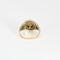 Bague Art déco, deux ors, perle bouton et diamants