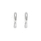 Boucles d'oreilles Créoles, or blanc 58 Facettes DV0846-5