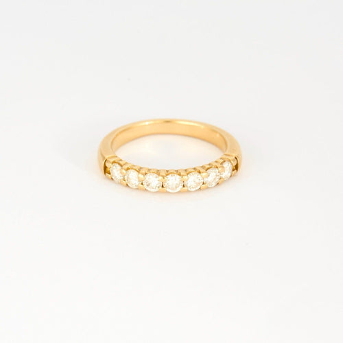 Bague 51 Bague jarretière en or jaune et diamants 58 Facettes DV0814-1-51-2