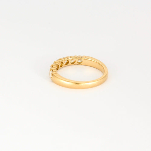 Bague 51 Bague jarretière en or jaune et diamants 58 Facettes DV0814-1-51-2