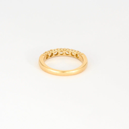 Bague 51 Bague jarretière en or jaune et diamants 58 Facettes DV0814-1-51-2