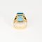 Bague 54 Bague en or jaune, topaze bleue et diamants 58 Facettes DV9335-1-54-3