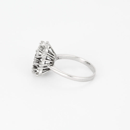 Bague 50 Bague chaton carré,  or gris et diamants 58 Facettes DV8127-2-50-2