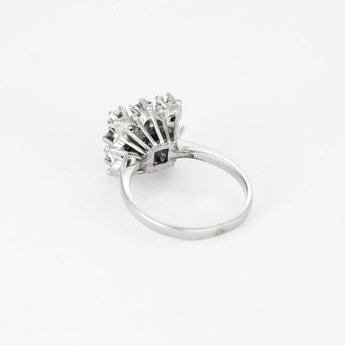 Bague 50 Bague chaton carré,  or gris et diamants 58 Facettes DV8127-2-50-2