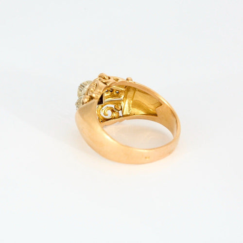 Bague 59 Bague des années 1940 en or deux tons et diamant 58 Facettes DV8127-3-59-2