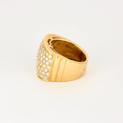 Bague 51 Bague Bandeau or jaune et diamants 58 Facettes DV0260-7-51-6