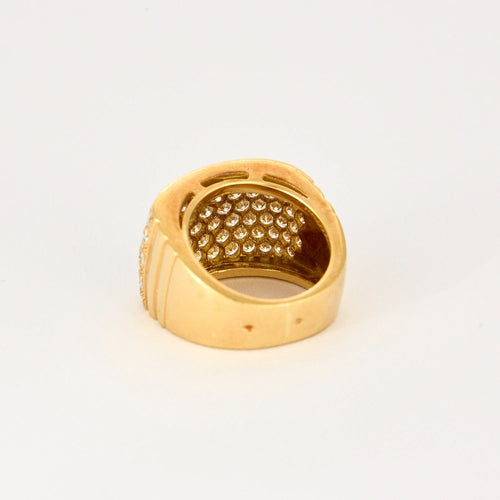 Bague 51 Bague Bandeau or jaune et diamants 58 Facettes DV0260-7-51-6