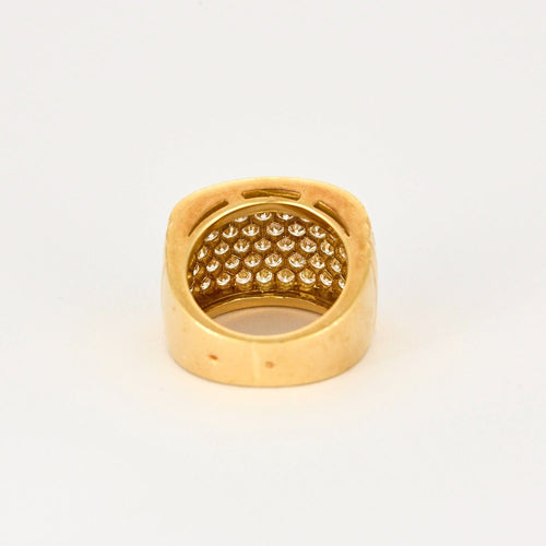 Bague 51 Bague Bandeau or jaune et diamants 58 Facettes DV0260-7-51-6
