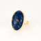 Bague 50 Bague en or jaune et pierre d'imitation bleue. 58 Facettes DV0654-4-50-2
