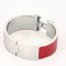 HERMES - Clic H - Bracelet en métal argenté palladié émaillé rouge 58 Facettes DV0654-6