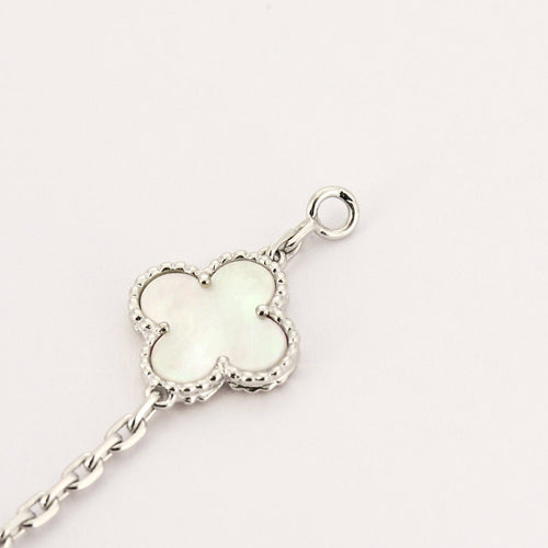 Bracelet VAN-CLEEF & ARPELS - Alhambra - Bracelet Vintage en or gris et nacre 58 Facettes DDV10315-1