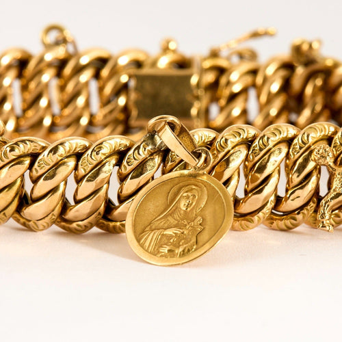 Bracelet Bracelet breloques or jaune et émail 58 Facettes DDV9410-1