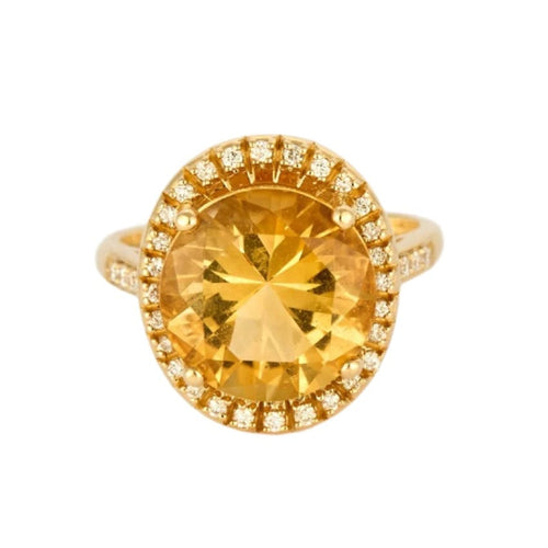 Bague 48.5 MAUBOUSSIN - "Vraiment toi" - Bague or jaune, citrine et diamants 58 Facettes DV0812-4-485-2