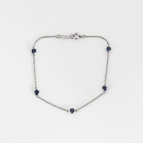 Bracelet TIFFANY & Co & ELSA PERETTI - "Color by the Yard" - Bracelet platine et saphir 58 Facettes DV0812-7