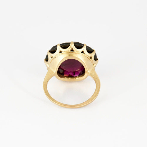 Bague 49 ANACONDA - "Millegriffes" - Bague or gris, tourmaline "Deep Pink" 58 Facettes DV0812-8-49-2