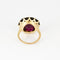 Bague 49 ANACONDA - "Millegriffes" - Bague or gris, tourmaline "Deep Pink" 58 Facettes DV0812-8-49-2