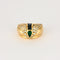 Bague 50 Bague Jonc, or jaune, diamants, émeraude, saphirs 58 Facettes DV0808-7-50-2