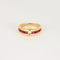 Bague 51 Bague jonc en or jaune, diamant et rubis calibrés 58 Facettes DV0808-8-51-2