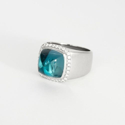 FRED - "Pain de sucre" - Or blanc, Topaze et Diamants.