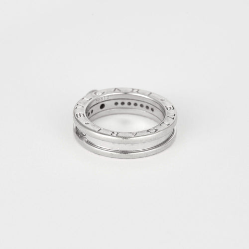 Bague 50 BULGARI - B.Zero1 - Solitaire or blanc et diamants 58 Facettes DV8685-3-50-2