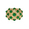 Bague 49 Bague boule deux ors, émeraudes cabochons et diamants 58 Facettes DV0156-5-49-2