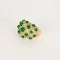 Bague 49 Bague boule deux ors, émeraudes cabochons et diamants 58 Facettes DV0156-5-49-2