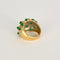 Bague 49 Bague boule deux ors, émeraudes cabochons et diamants 58 Facettes DV0156-5-49-2