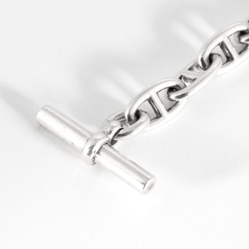 Bracelet HERMÈS- Chaîne d'Ancre - Bracelet  "Grand modèle" en argent 58 Facettes DV0839-3