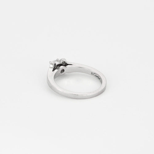 Bague 50 CARTIER - Ballerine - Solitaire en platine et diamant 58 Facettes DV2732-1-50-2