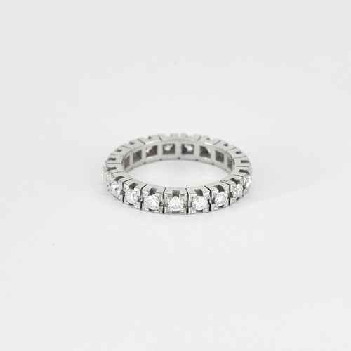 Bague 50 Alliance Américaine or blanc et diamants 58 Facettes DV0855-9-50