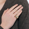 Bague 52 Bague Tank en or rose, platine et diamants 58 Facettes DV9454-11-52-1
