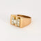 Bague 52 Bague Tank en or rose, platine et diamants 58 Facettes DV9454-11-52-1