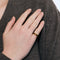 Bague 49 HERMES - Kyoto - Bague en métal plaqué or jaune et cuir 58 Facettes DV9454-7-49-2