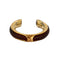Bague 51 HERMÈS- Kyoto- Bague en métal doré et cuir 58 Facettes DV9454-8-51-2